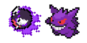 Pokemon Gastly and Gengar Pixel Curseur