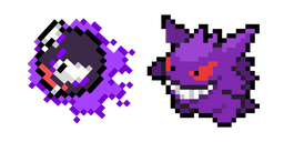 Pokemon Gastly and Gengar Pixel Cursor