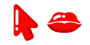 Minimal Red Kiss Cursor