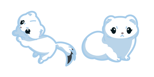 Cute Winter Weasel Cursor