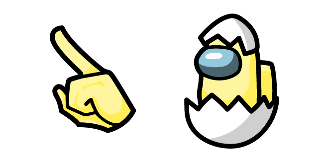 Among Us Yellow Egg Character Cursor