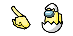 Among Us Yellow Egg Character cursor