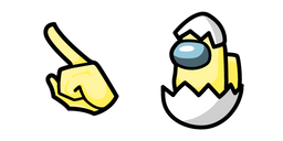 Курсор Among Us Yellow Egg Character