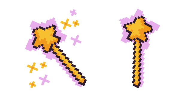 Yellow Wand Pixel Cursor