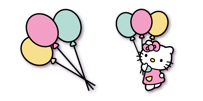 Hello Kitty and Balloons курсор