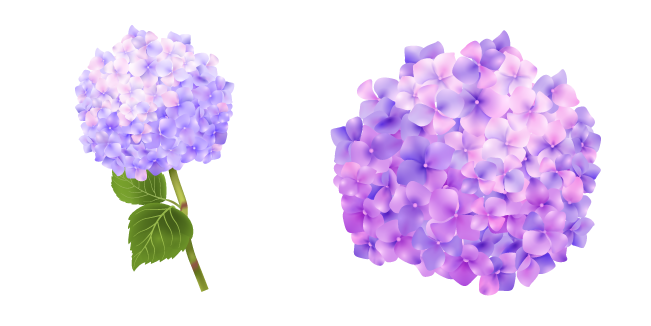 Purple Hydrangea Flower Cursor