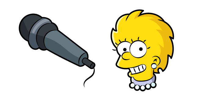 The Simpsons Lisa President and Microphone Cursor