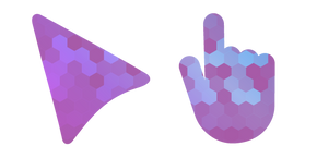 Purple Blue Hexagons Cursor