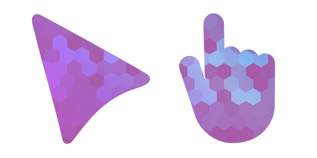 Purple Blue Hexagons Cursor