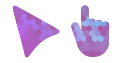 Purple Blue Hexagons Cursor