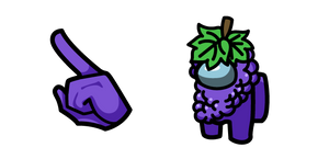 Among Us Purple Grape Character cursor