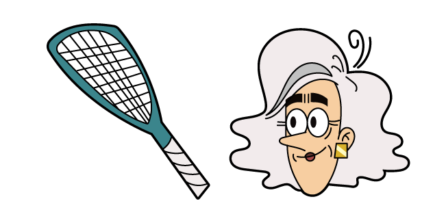 The Loud House Mrs. Kernicky and Tennis Racquet Cursor