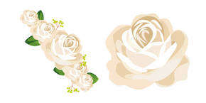 White Roses Cursor