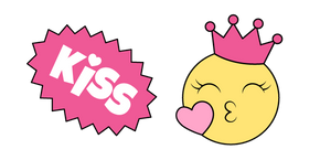 VSCO Girl Pink Kiss and Kissing Smile cursor