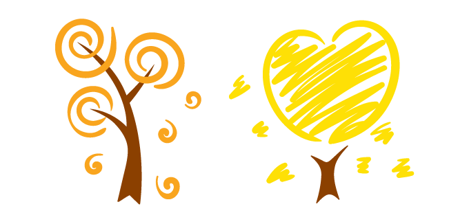 Hand-Drawn Autumn Trees Cursor