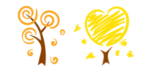 Hand-Drawn Autumn Trees Cursor