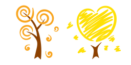 Hand-Drawn Autumn Trees Cursor