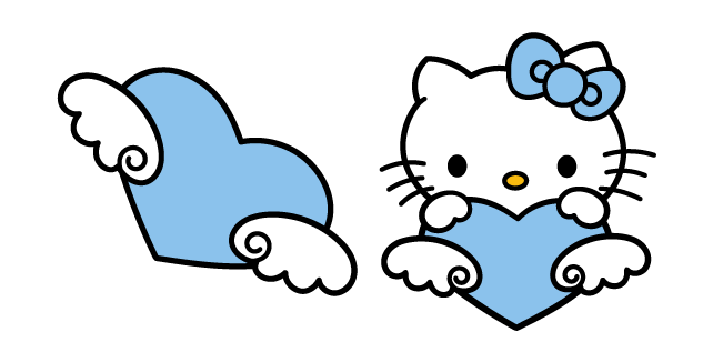 Hello Kitty with Blue Heart курсор