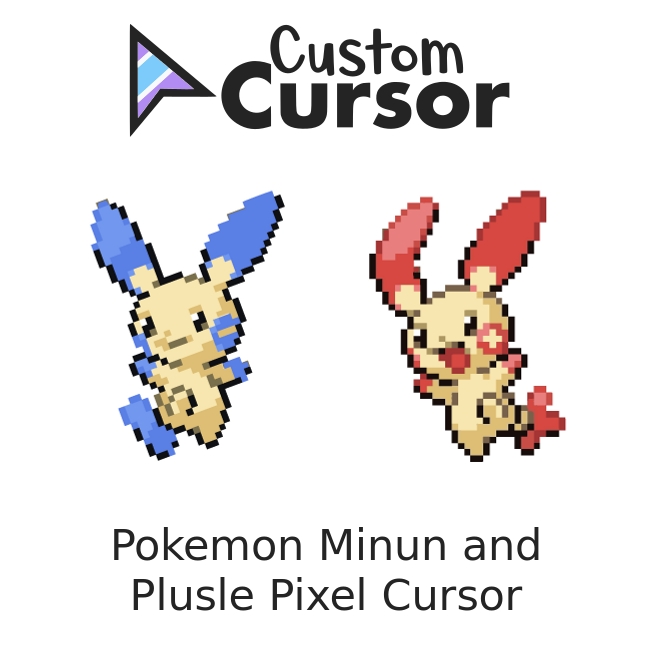 Pokemon Minun and Plusle Pixel Curseur – Custom Cursor