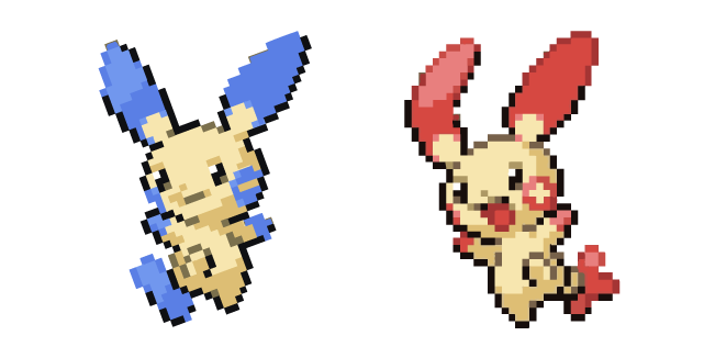 Pokemon Minun and Plusle Pixel курсор