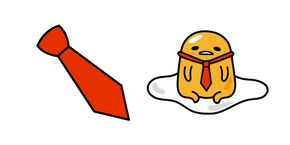 Gudetama in Red Tie cursor