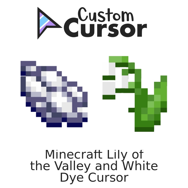 Minecraft Lily of the Valley and White Dye cursor Custom Cursor