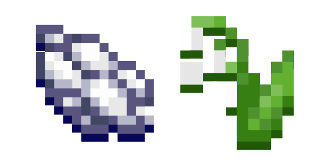 Minecraft Lily of the Valley and White Dye Cursor