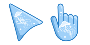 Jellyfish on Blue Background cursor