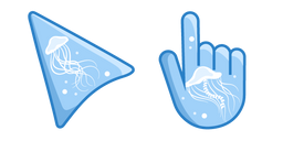 Jellyfish on Blue Background Cursor