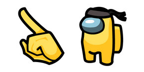 Among Us Yellow Character Ninja cursor