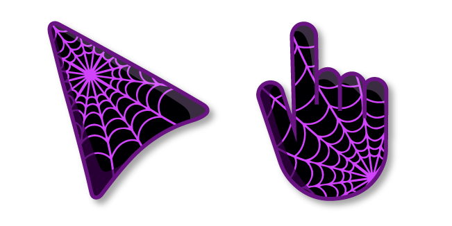 Purple Spider Web on Dark Background курсор