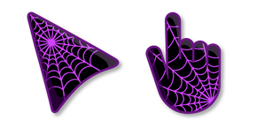 Purple Spider Web on Dark Background Cursor