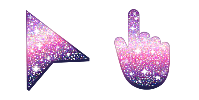 Dark Pink and Purple Unicorn Glitter cursor – Custom Cursor