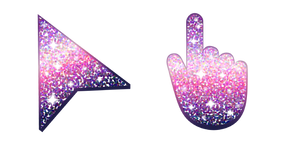 Dark Pink and Purple Unicorn Glitter cursor