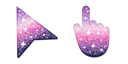 Dark Pink and Purple Unicorn Glitter Cursor