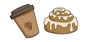 VSCO Girl Coffee and Cinnamon Bun cursor