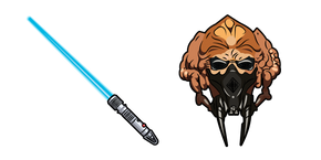 Star Wars Plo Koon and Blue Lightsaber Curseur