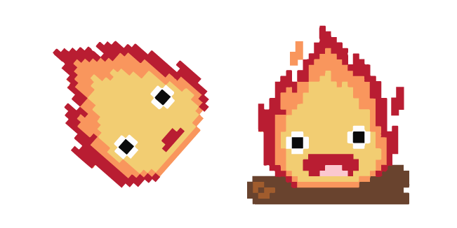 Howl's Moving Castle Calcifer Pixel Cursor