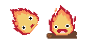 Howl's Moving Castle Calcifer Pixel Curseur