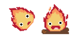 Howl's Moving Castle Calcifer Pixel Cursor