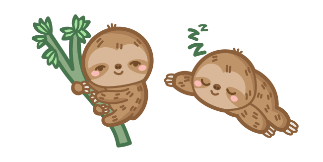 Cute Sloth Sleeping Cursor