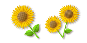 Origami Sunflowers Cursor