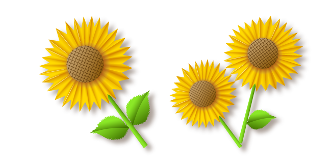 Origami Sunflowers Cursor