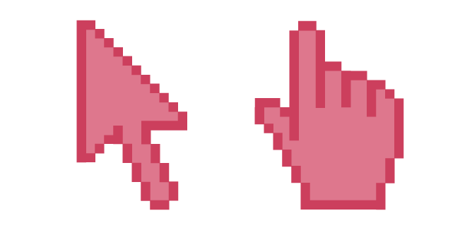 Puce Pink Pixel Cursor