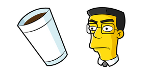 The Simpsons Frank Grimes and Coffee cursor