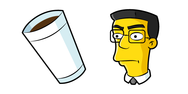 The Simpsons Frank Grimes and Coffee Cursor