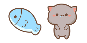 Курсор Kawaii Mochi Mochi Peach Cats Goma and Blue Fish