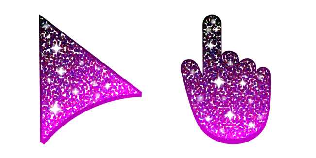 Black Pink Glitter Cursor