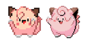 Pokemon Cleffa and Clefairy Pixel Curseur