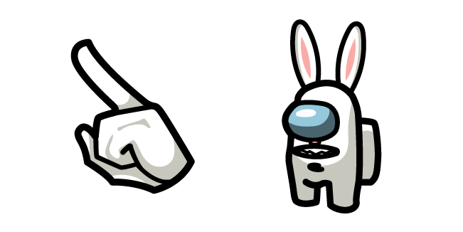 Among Us Sam & Max Max White Character Cursor